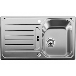 Zlewozmywak Blanco LANTOS 45S stal dekor z korkiem automatycznym 514010